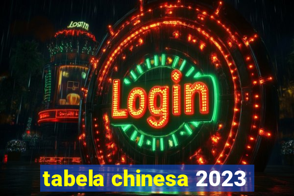 tabela chinesa 2023